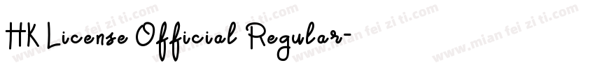 HK License Official Regular字体转换